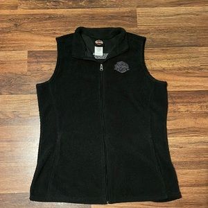 Harley Davidson Fleece Sherpa Long Vest XL ladies